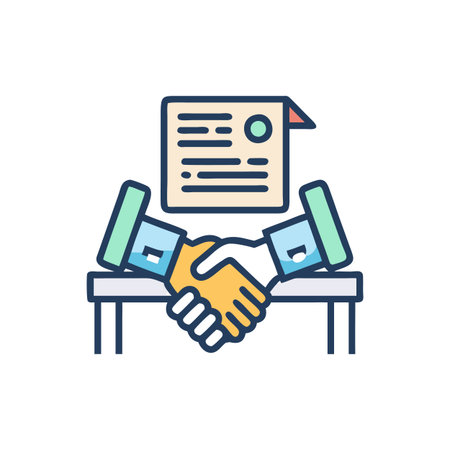 Engaging Icon for Contract Signing Processのイラスト素材