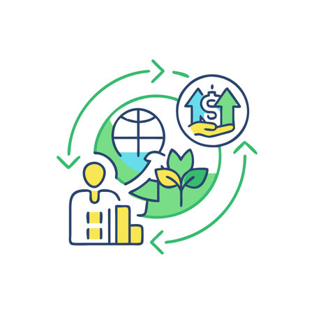 Engaging Corporate Sustainability Icon Designのイラスト素材