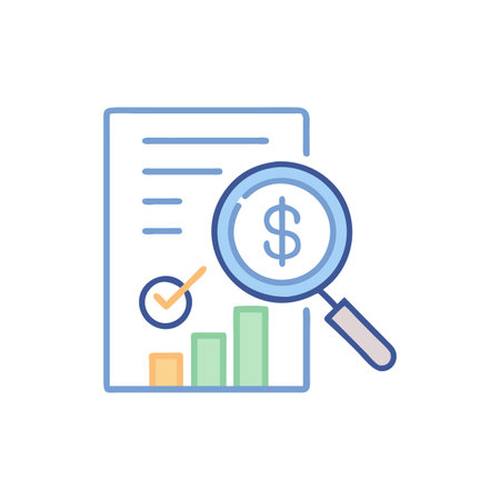 Cost Analysis Visual Representation Iconのイラスト素材