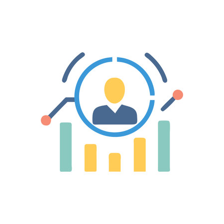 Dynamic Customer Retention Analysis Iconのイラスト素材