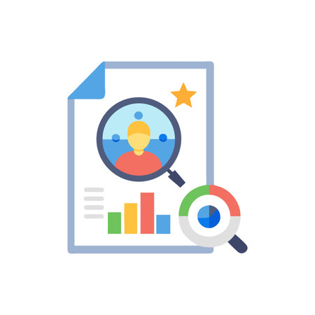 Employee Performance Review Metrics Icon Designのイラスト素材