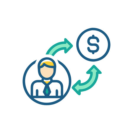 Employee Compensation Structure Icon Designのイラスト素材
