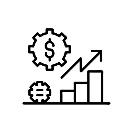Economic Recovery Strategy Iconのイラスト素材