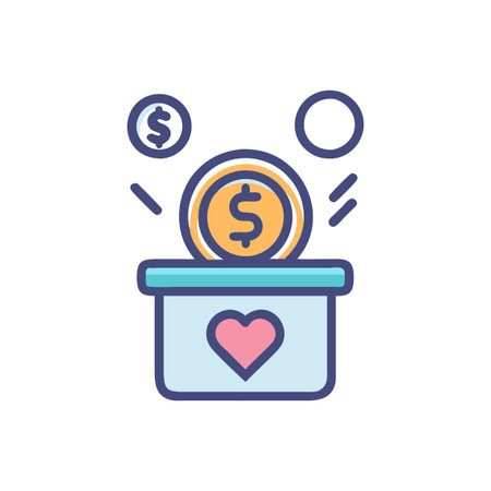 Fundraising Icon for Financial Supportのイラスト素材
