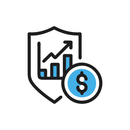 Financial Security Analysis Iconのイラスト素材