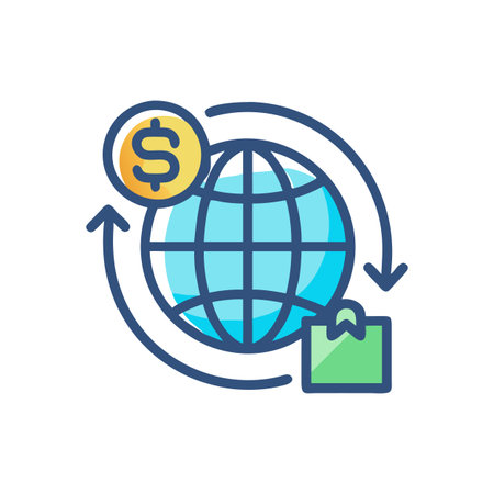 Icon for Assessing Global Trade Opportunitiesのイラスト素材