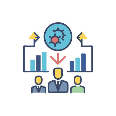 Key Business Restructuring Iconのイラスト素材