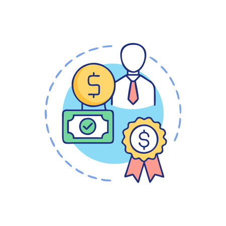 Innovative Business Grant Icon Illustrationのイラスト素材