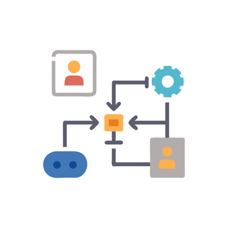 Dynamic Business Workflow Iconのイラスト素材