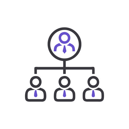 Key Corporate Governance Structure Iconのイラスト素材