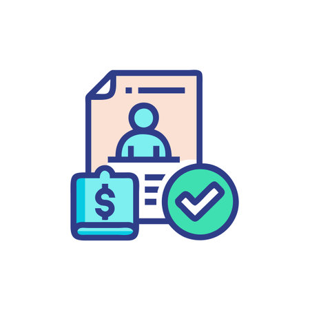 Key Business Loan Approval Iconのイラスト素材