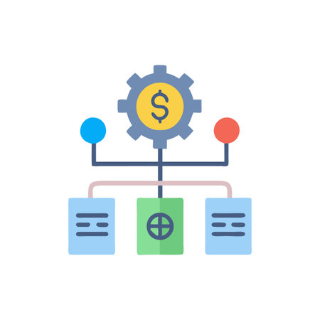 Dynamic Cost Structure Analysis Iconのイラスト素材