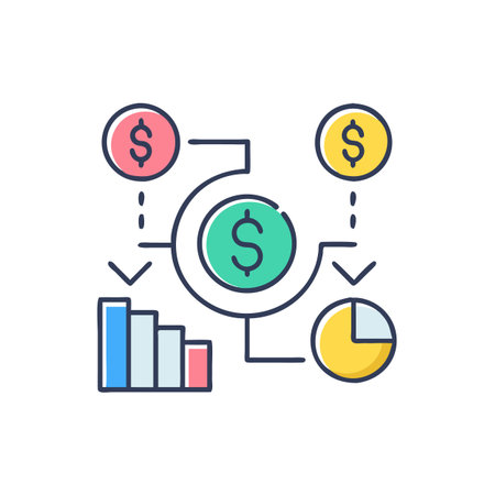Financial Modeling Icon for Analystsのイラスト素材