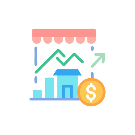 Market Saturation Strategies Iconのイラスト素材