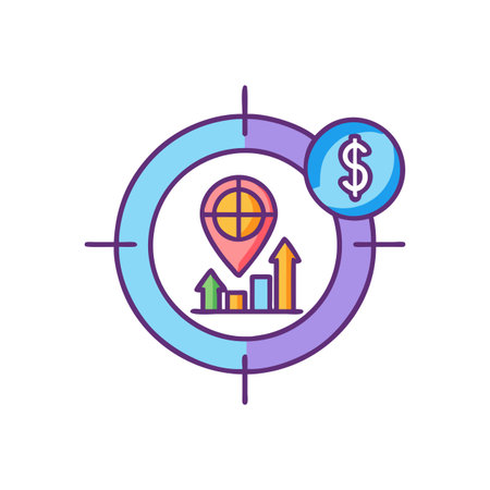Market Positioning Strategy Iconのイラスト素材