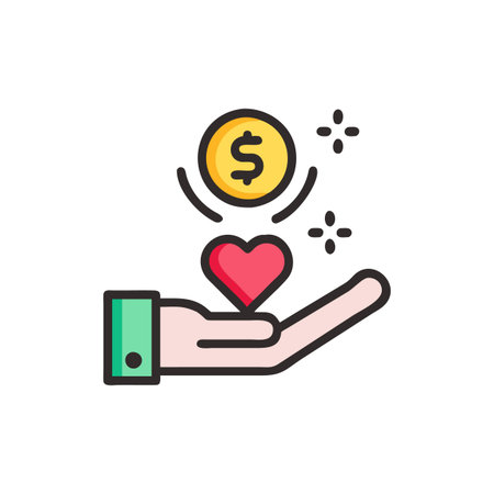 Engaging Icon for Non-Profit Fundingのイラスト素材