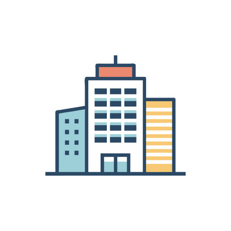 Office Building Visual Iconのイラスト素材