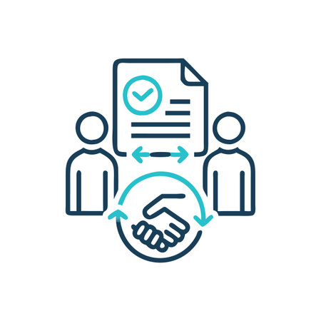 Outsourcing Agreement Visual Iconのイラスト素材