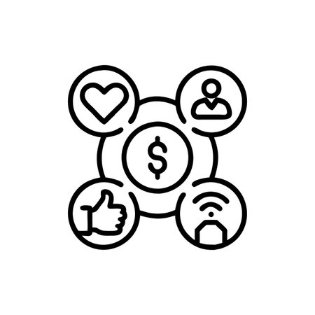Comprehensive Icons for Social Impact Strategiesのイラスト素材
