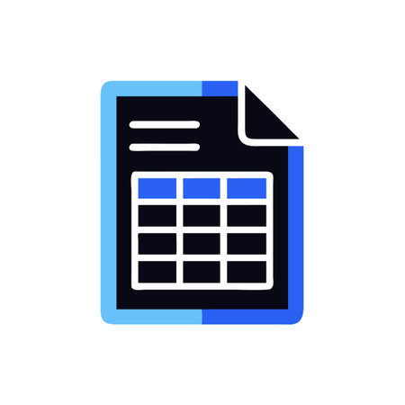Dynamic Spreadsheet Management Iconsのイラスト素材