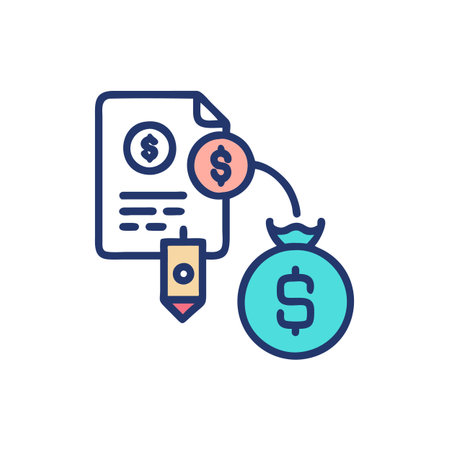 Debt Collection Visual Iconのイラスト素材