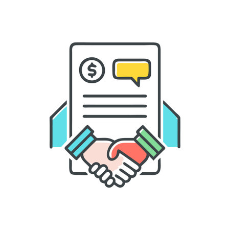 Contract Negotiation Visual Iconのイラスト素材