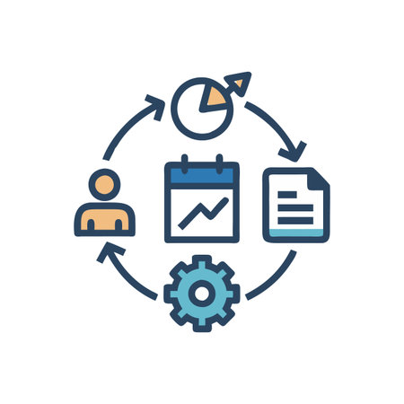 Innovative Business Change Impact Assessment Iconのイラスト素材