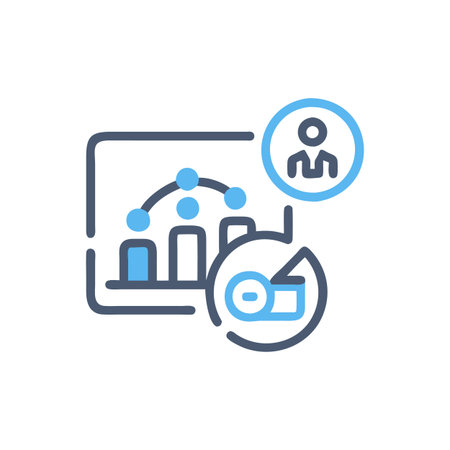 Customer Relationship Metrics Iconのイラスト素材
