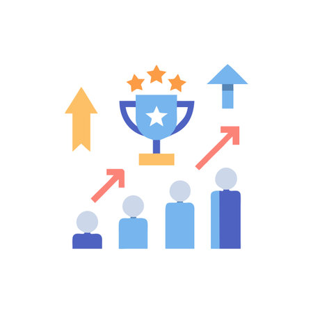 Engaging Competitive Advantage Icon Designのイラスト素材