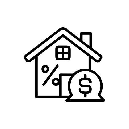 Engaging Icon for Mortgage Servicesのイラスト素材