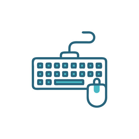 Keyboard with Mouse Icon for Computers