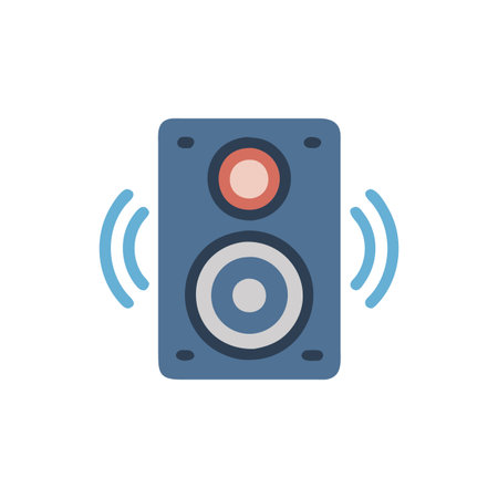 Stylish Speaker Icon for Home Theaterのイラスト素材