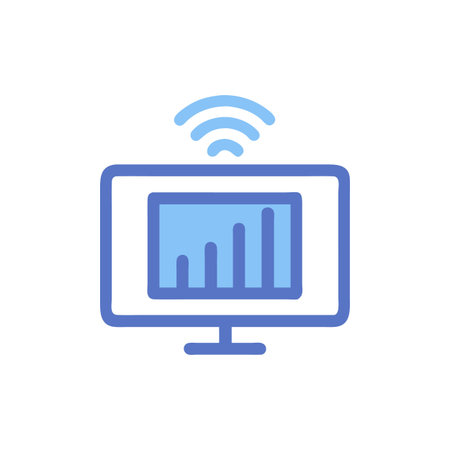 TV Signal Icon for Broadcasting Servicesのイラスト素材