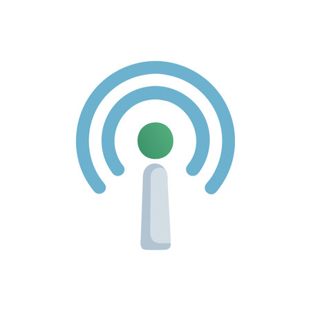 Creative Wireless Communication Icon for Digital Interactionのイラスト素材