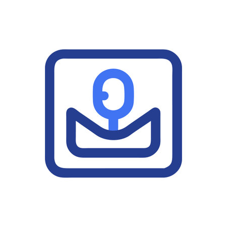 Stylish Voice Mail Symbol Icon for Messagingのイラスト素材
