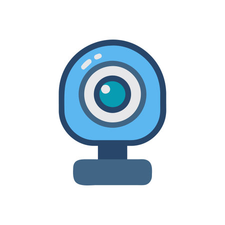 Stylish Webcam Icon for Online Streamingのイラスト素材