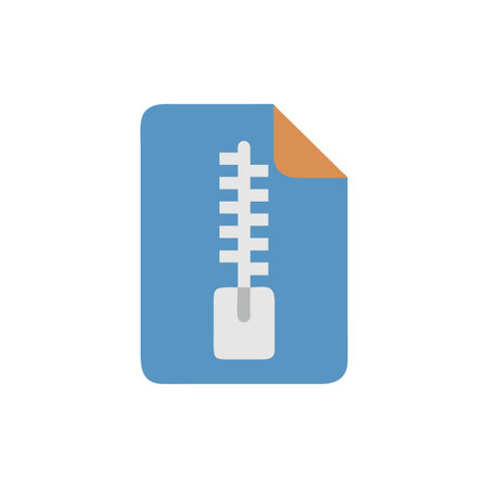 Creative Zip File Icon for Digital Storageのイラスト素材