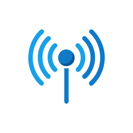 Modern Wireless Signal Icon for Network Connectivityのイラスト素材
