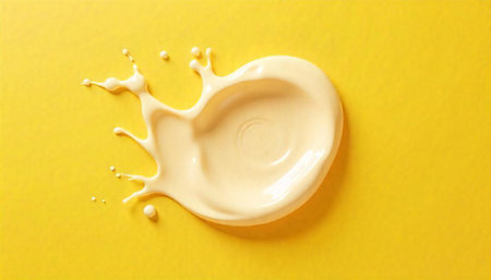 Yellow Liquid Splash Against a Vibrant Background