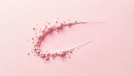 Elegant pink pearl beauty product smear on backgroundの写真素材