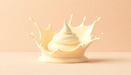 Cream splash with soft pastel color scheme and simplicity