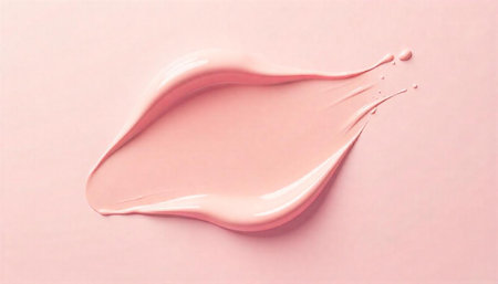 Pink Cream Swirl on a Pink Background Textureの写真素材