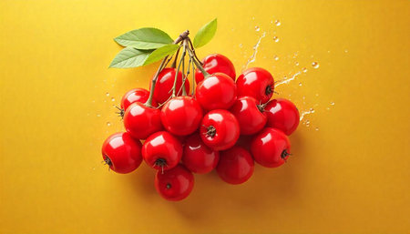 Fresh shiny red cherry tomatoes with water droplets