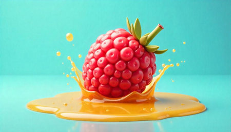 Vibrant Raspberry Splash: A Fruity Burst of Sweetness