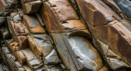 Detailed rock formation showing geological layers and textures