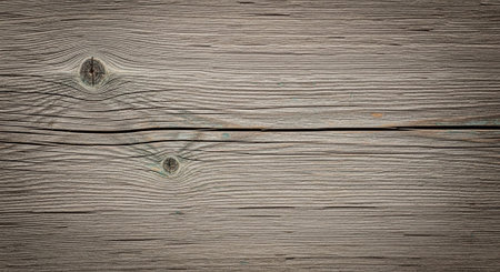 Weathered wooden plank background with knots and texture detail