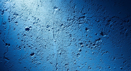 Blue textured surface with detailed patterns and rough feelの写真素材