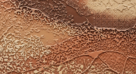 Textured gradient background in earthy tones with pattern detail