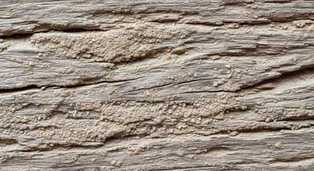 Weathered Wood Surface with Sand-like Deposits Texture Detail