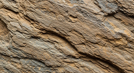 Close up of textured rock surface with layered pattern